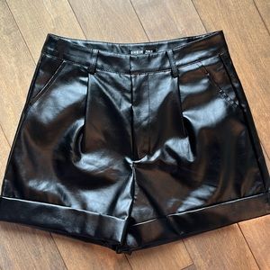 Pleather shorts